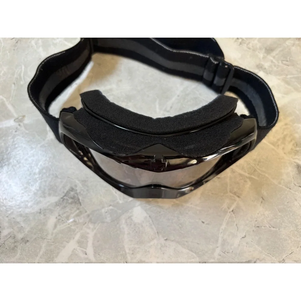 Spy Optic Snow Goggles Black White Logo Strap Tinted Lens Ski Snowboard